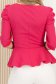 Bluza dama din crep fuchsia mulata cu peplum si umeri bufanti - StarShinerS 4 - StarShinerS.ro