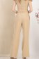 Pantaloni lungi din stofa premium elastica bej evazati cu buzunare laterale - StarShinerS 4 - StarShinerS.ro