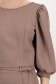 Top din stofa elastica mocha cu spatele gol si maneci bufante - StarShinerS 6 - StarShinerS.ro