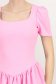 Rochie din crep roz-deschis scurta in clos cu volanase - StarShinerS 6 - StarShinerS.ro