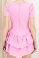 Rochie din crep roz-deschis scurta in clos cu volanase - StarShinerS 5 - StarShinerS.ro