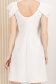 Rochie din crep alb scurta cu croi larg - StarShinerS 3 - StarShinerS.ro