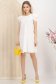Rochie din crep alb scurta cu croi larg - StarShinerS 4 - StarShinerS.ro