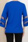 Bluza dama din lycra albastra cu croi larg si maneci decorative 3 - StarShinerS.ro