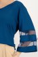 Bluza dama din lycra albastru petrol cu croi larg si maneci decorative 4 - StarShinerS.ro