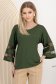 Khaki bluza za žene širok 1 - StarShinerS.hr