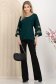 Bluza dama din lycra verde-inchis cu croi larg si maneci decorative 4 - StarShinerS.ro
