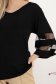 Bluza dama din lycra neagra cu croi larg si maneci decorative 5 - StarShinerS.ro