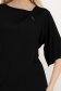 Bluza dama din lycra neagra cu croi larg si detaliu frontal tip fundita 5 - StarShinerS.ro