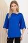 Bluza dama din lycra albastra cu croi larg si detaliu frontal tip fundita 3 - StarShinerS.ro