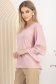 Bluza dama din lycra roz pudra cu croi larg si maneci decorative 2 - StarShinerS.ro