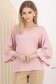 Bluza dama din lycra roz pudra cu croi larg si maneci decorative 1 - StarShinerS.ro