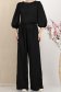 Compleu din satin negru cu elastic in talie si maneci bufante 5 - StarShinerS.ro