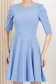 Rochie din crep albastru-deschis scurta in clos cu umeri bufanti - StarShinerS 4 - StarShinerS.ro