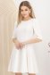 Rochie din crep ivoire scurta in clos cu umeri bufanti - StarShinerS 2 - StarShinerS.ro