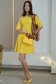 Rochie din crep galbena scurta in clos cu umeri bufanti - StarShinerS 3 - StarShinerS.ro