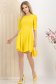 Rochie din crep galbena scurta in clos cu umeri bufanti - StarShinerS 7 - StarShinerS.ro