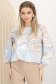 Bluza dama din georgette albastru-deschis cu croi larg si elastic in talie 1 - StarShinerS.ro