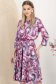 Rochie din lycra roz midi in clos cu elastic in talie si accesoriu tip curea 7 - StarShinerS.ro