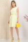 Rochie cu buline din stofa elastica verde lime in clos cu accesoriu tip curea 3 - StarShinerS.ro