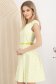 Rochie cu buline din stofa elastica verde lime in clos cu accesoriu tip curea 2 - StarShinerS.ro