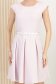Rochie cu buline din stofa elastica roz-deschis in clos cu accesoriu tip curea 5 - StarShinerS.ro