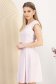 Rochie cu buline din stofa elastica roz-deschis in clos cu accesoriu tip curea 2 - StarShinerS.ro