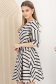 Rochie din stofa elastica bleumarin scurta cu pliuri si accesoriu tip curea 2 - StarShinerS.ro