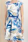 Rochie din stofa elastica albastra in clos cu accesoriu tip curea 5 - StarShinerS.ro
