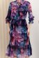 Rochie din voal mov midi in clos cu elastic in talie 4 - StarShinerS.ro