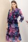 Rochie din voal mov midi in clos cu elastic in talie 1 - StarShinerS.ro