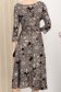 Rochie din lycra neagra midi in clos cu maneci trei-sferturi 5 - StarShinerS.ro