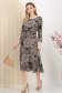 Rochie din lycra neagra midi in clos cu maneci trei-sferturi 3 - StarShinerS.ro