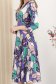 Rochie din lycra mov midi in clos cu decolteu in v 7 - StarShinerS.ro