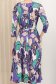 Rochie din lycra mov midi in clos cu decolteu in v 5 - StarShinerS.ro