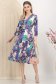 Rochie din lycra mov midi in clos cu decolteu in v 3 - StarShinerS.ro