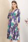 Rochie din lycra mov midi in clos cu decolteu in v 2 - StarShinerS.ro