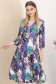 Rochie din lycra mov midi in clos cu decolteu in v 1 - StarShinerS.ro