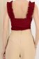 Body din bumbac elastic visiniu mulat cu bretele cu volanas 4 - StarShinerS.ro