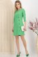 Rochie din stofa elastica verde-deschis scurta tip creion cu nasturi decorativi - StarShinerS 3 - StarShinerS.ro