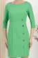 Rochie din stofa elastica verde-deschis scurta tip creion cu nasturi decorativi - StarShinerS 4 - StarShinerS.ro