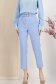 Pantaloni lungi din stofa elastica albastru-deschis cu un croi drept si accesorii tip curea 1 - StarShinerS.ro