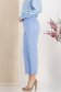 Pantaloni lungi din stofa elastica albastru-deschis cu un croi drept si accesorii tip curea 3 - StarShinerS.ro