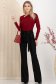 Body din lycra visiniu mulat cu drapaje laterale 3 - StarShinerS.ro