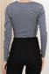 Body din lycra gri mulat cu drapaje laterale 4 - StarShinerS.ro