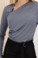 Body din lycra gri mulat cu drapaje laterale 5 - StarShinerS.ro
