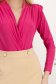 Body din lycra fuchsia mulat cu decolteu adanc si umeri buretati 5 - StarShinerS.ro