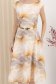 Rochie din stofa elastica bej midi in clos cu accesoriu tip curea si buzunare laterale 4 - StarShinerS.ro