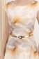 Rochie din stofa elastica bej midi in clos cu accesoriu tip curea si buzunare laterale 6 - StarShinerS.ro