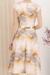 Rochie din stofa elastica bej midi in clos cu accesoriu tip curea si buzunare laterale 5 - StarShinerS.ro